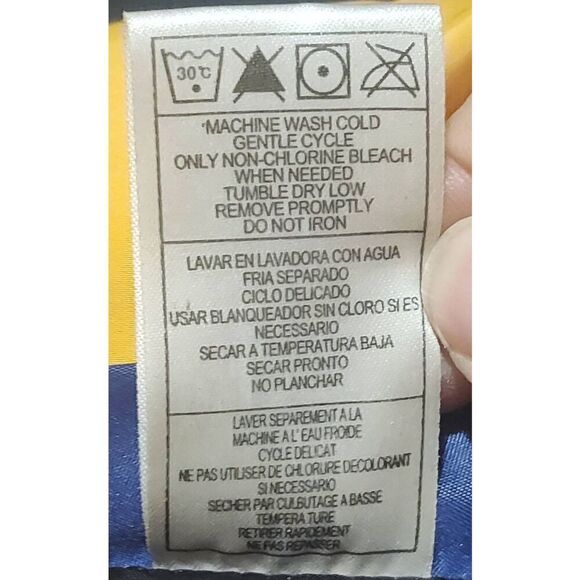 REEBOK Los Angeles Lakers Yellow Puffer Vest Sz 2XL Basketball Back spell out Do - Picture 8 of 10